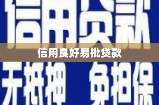 衡水信用良好易批贷款