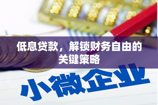 衡水低息贷款，解锁财务自由的关键策略
