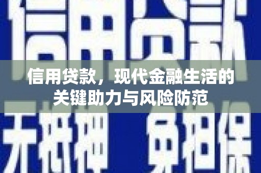 衡水信用贷款，现代金融生活的关键助力与风险防范