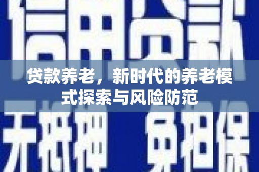 衡水贷款养老，新时代的养老模式探索与风险防范