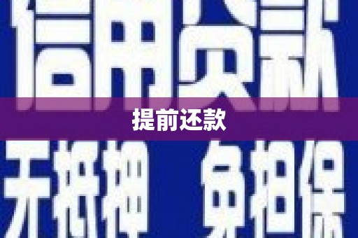 衡水提前还款